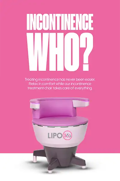 LIPO360 EMS Chair Can Help with Urinary Incontinence 2 Image of a urinary incontinence treatment seat Livingston